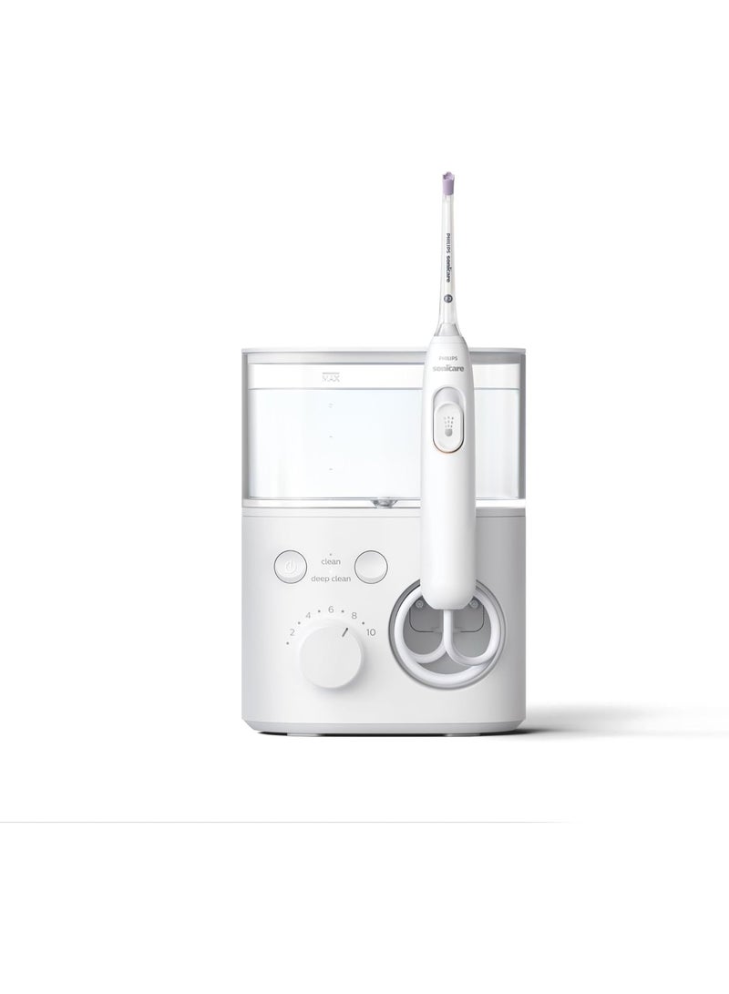 مضخة تنظيف الاسنان سونيكير باور 5000 من فيليبس، ابيض، HX3811/20